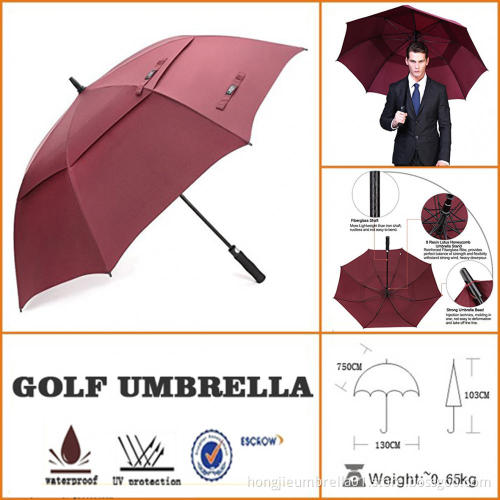 Extra Large Oversize Double Canopy Vented Windproof Waterproof Golf Umbrella